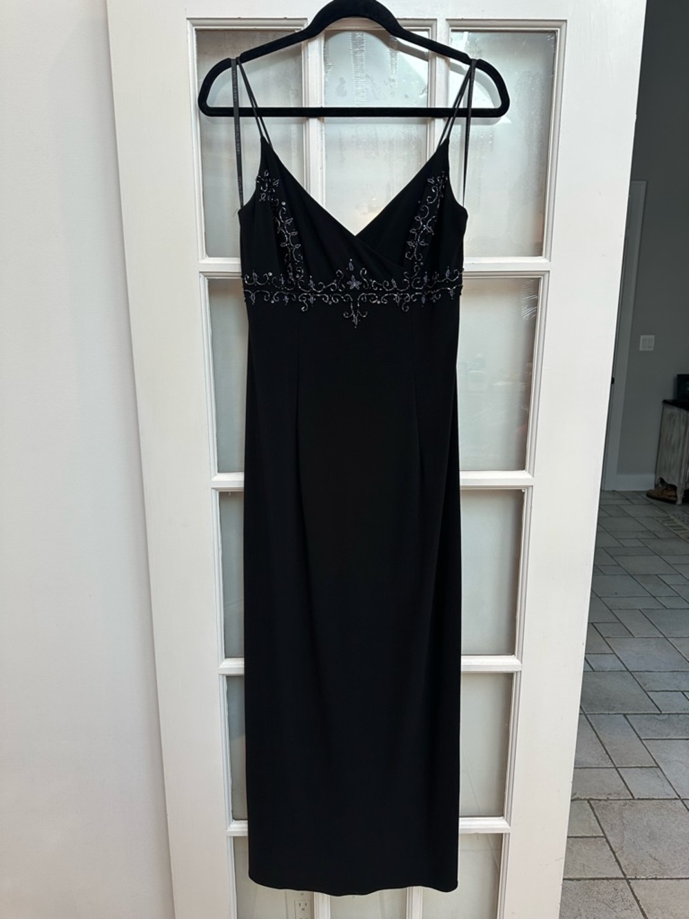 Vintage Betsy & Adam 90’s Gothic Wedding Prom Formal Beaded Gown Dress Size 10 P